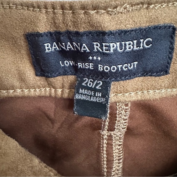 BANANA REPUBLIC Low Rise Bootcut Vegan Suede 90s Vintage Inspired Pants Size 26 - Picture 10 of 12